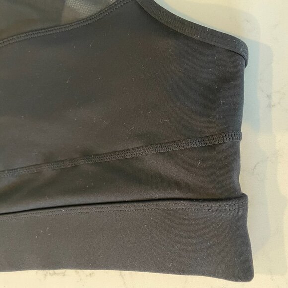 Zyia Active All Star Racer Back Nylon Spandex Spots Bra 'One More Rep' Black M - Picture 7 of 15